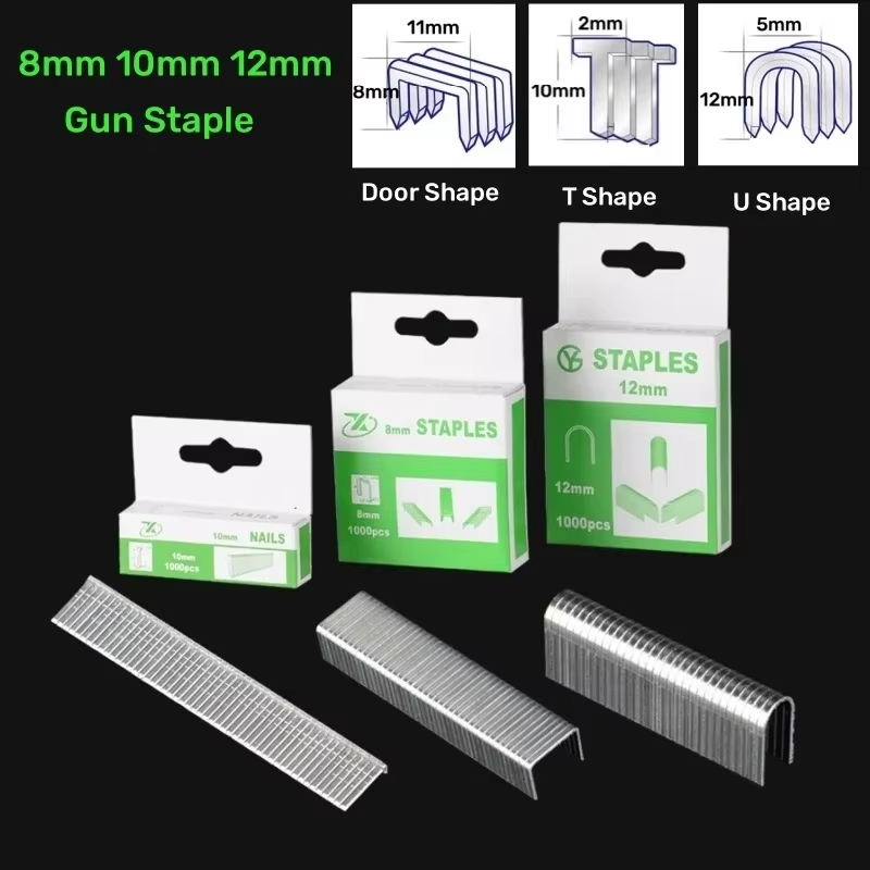 Nail Gun Brad - 1000 adet U/T/kapı şekilli zımba Brad
