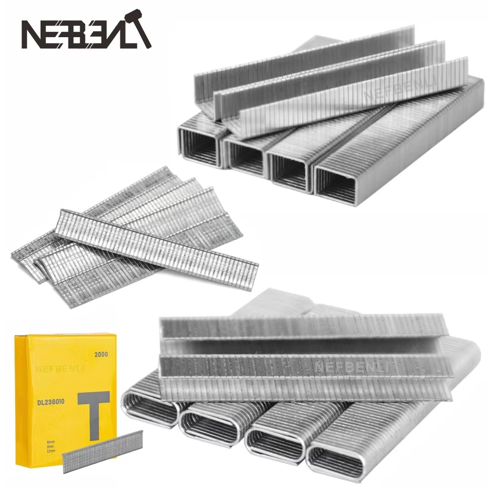 Nail Gun Brad - 2000 Adet U/Kapı/T Şekilli Zımba 12x6.3mm/11.2x8mm/10.1x2mm