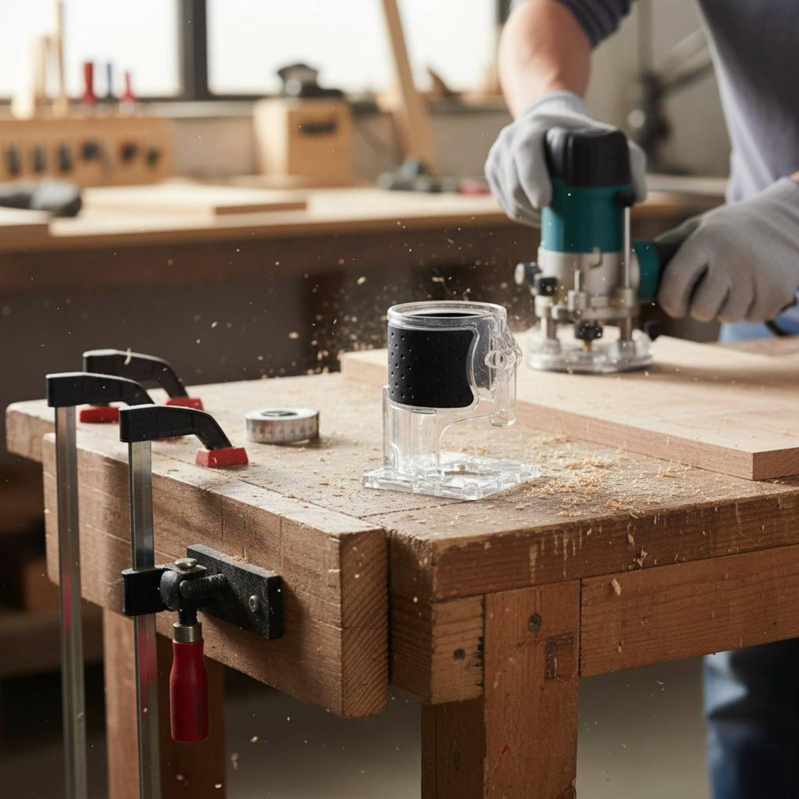 Router Trim Base - Trim Router Denge Plakası Şeffaf Şeffaf